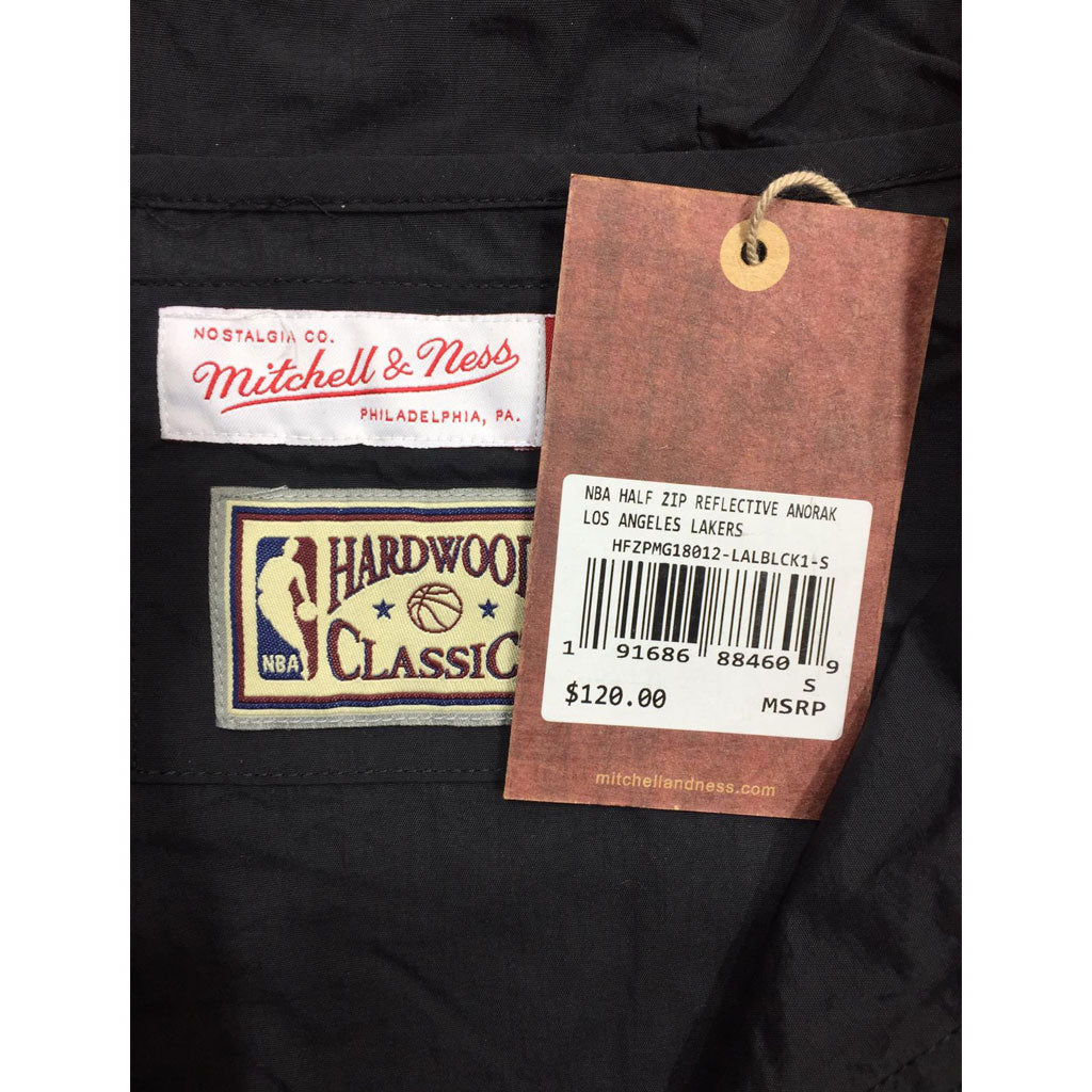Mitchell & Ness Half Zip Anorak NBA Black Los Angeles Lakers Windbeaker Jacket