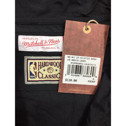 Mitchell & Ness Half Zip Anorak NBA Black Los Angeles Lakers Windbeaker Jacket