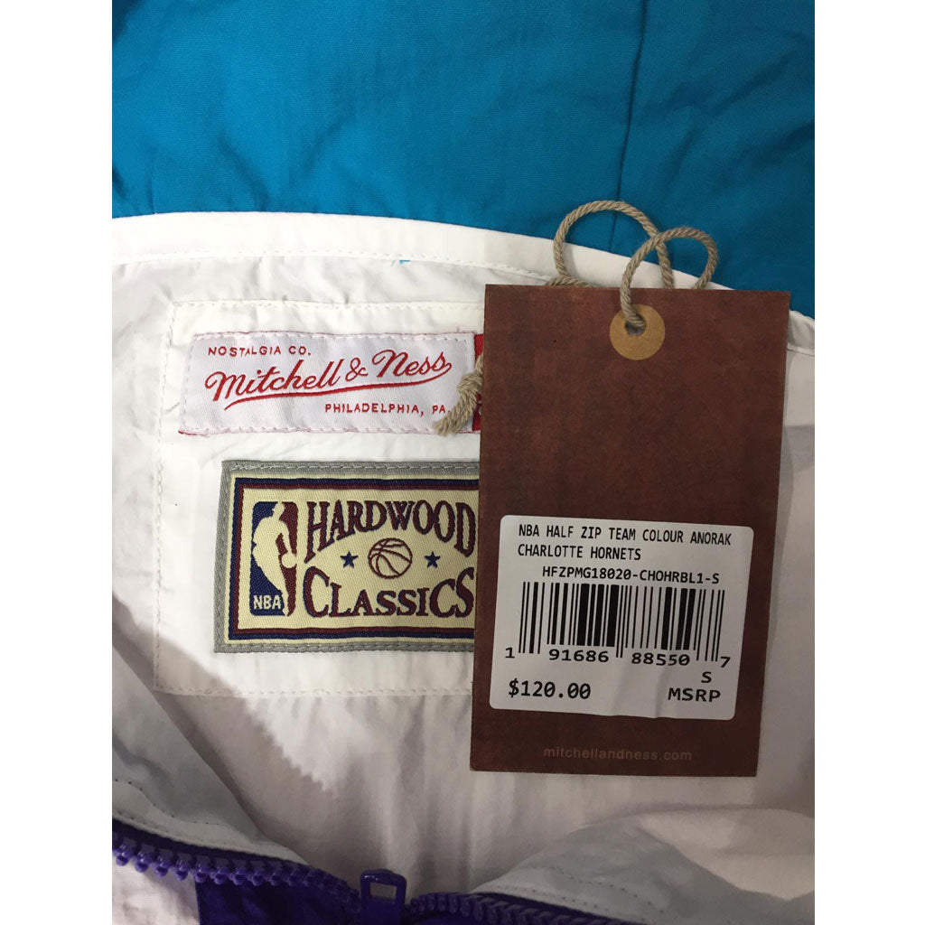 Mitchell & Ness Half Zip Anorak NBA Charlotte Hornets Windbeaker Jacket