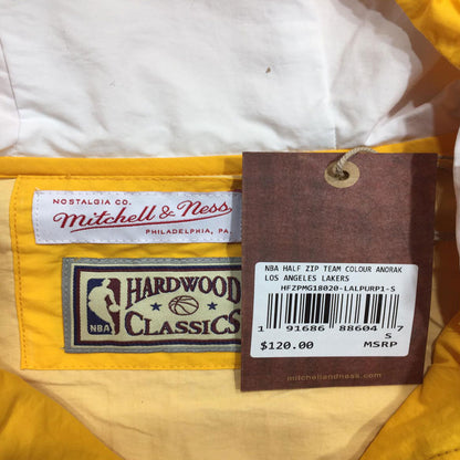 Mitchell & Ness Half Zip Anorak NBA Los Angeles Lakers Windbeaker Jacket