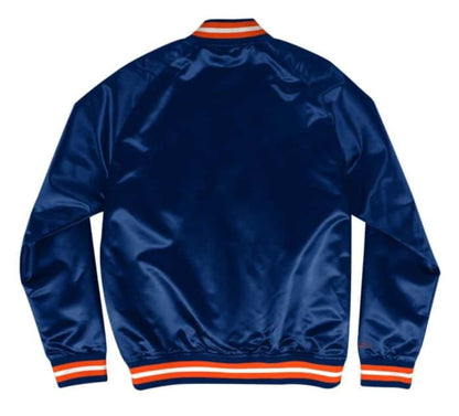 Mitchell & Ness Houston Astros Navy Blue Satin Varsity Light Jacket