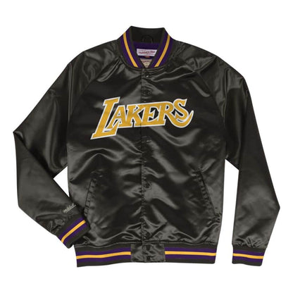 Mitchell & Ness Los Angeles Lakers Black Satin Light Jacket