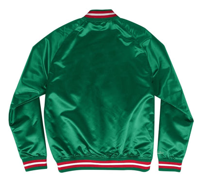 Mitchell & Ness Milwaukee Bucks Satin Varsity Light Jacket