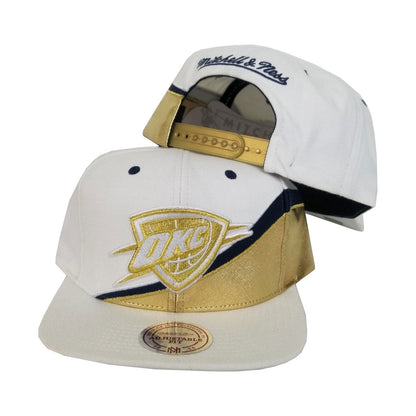 Mitchell & Ness Oklahoma City Thunder OKC White - Gold Snapback