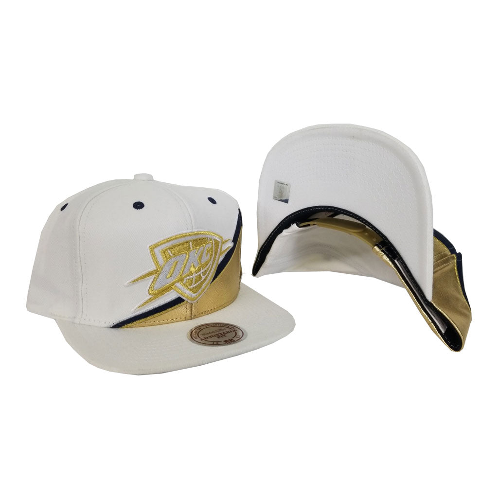 Mitchell & Ness Oklahoma City Thunder OKC White - Gold Snapback