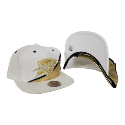 Mitchell & Ness Oklahoma City Thunder OKC White - Gold Snapback