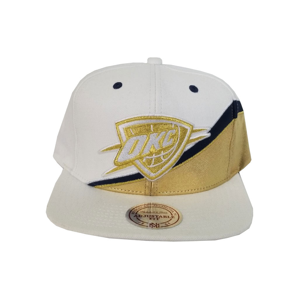 Mitchell & Ness Oklahoma City Thunder OKC White - Gold Snapback