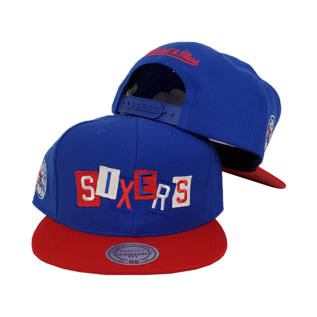 Mitchell & Ness Philadelphia 76ers Patch Work Snapback Hat