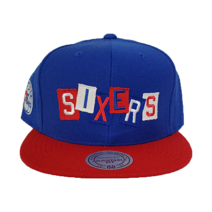 Mitchell & Ness Philadelphia 76ers Patch Work Snapback Hat