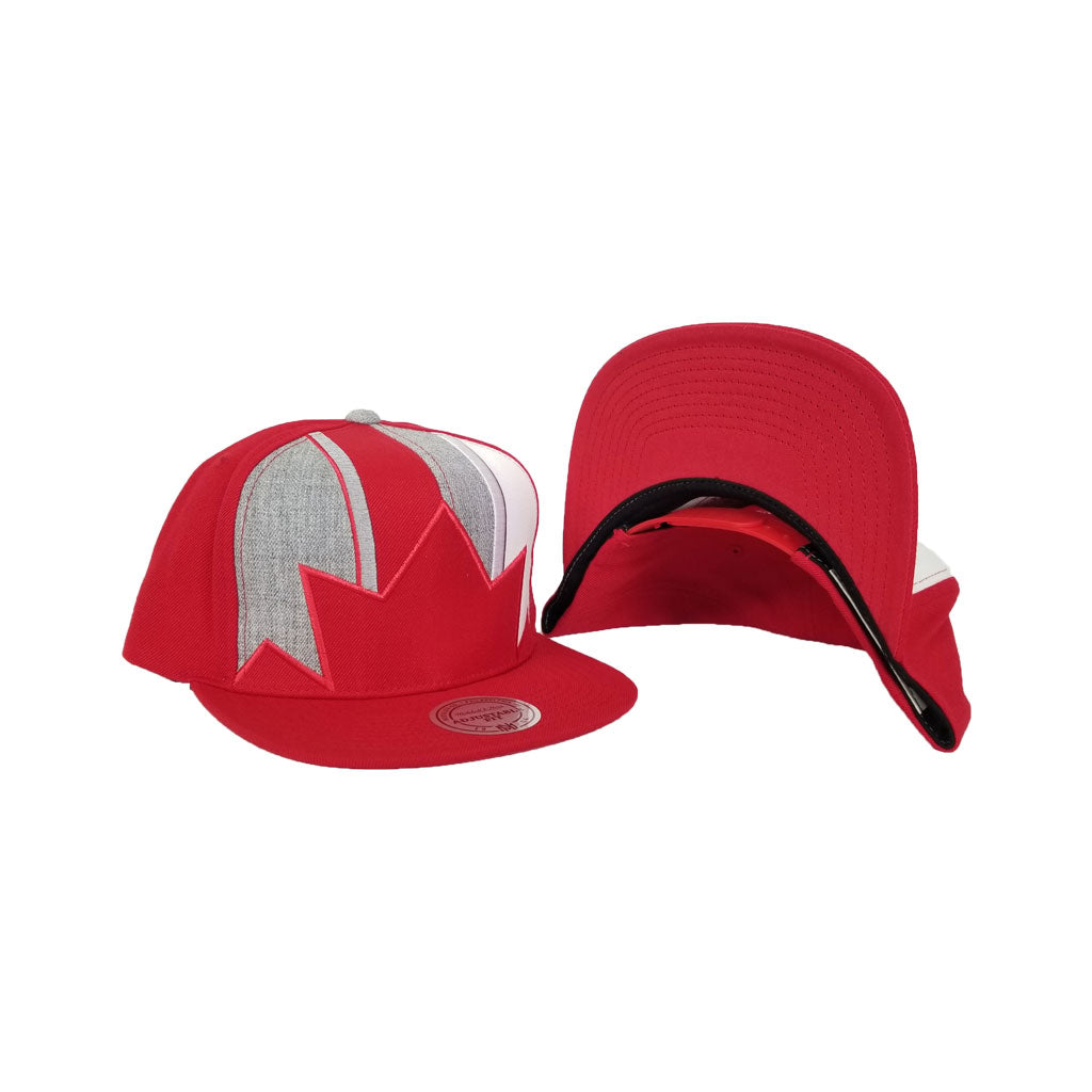 Mitchell & Ness Red Toronto Leaf Snapback Hat