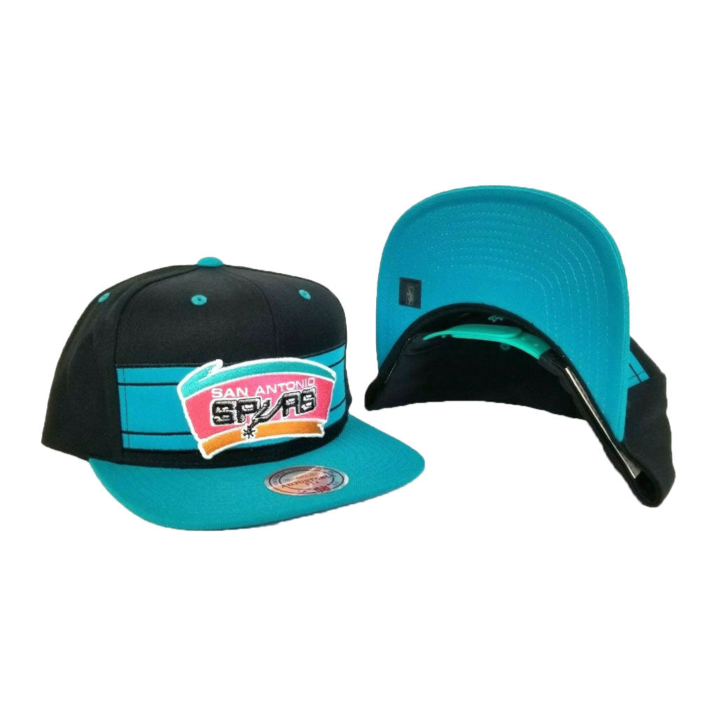 Mitchell & Ness San Antonio Spurs Teal / Black Adjustable snapback Hat