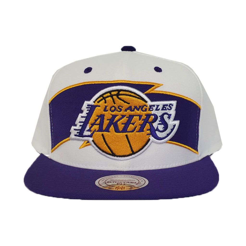 Mitchell & Ness White - Gold Los Angeles Lakers Snapback Hat