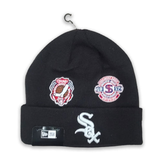 NEW ERA BLACK CHICAGO WHITE SOX 9X WORLD SERIES CHAMPIONS SPORTS KNIT