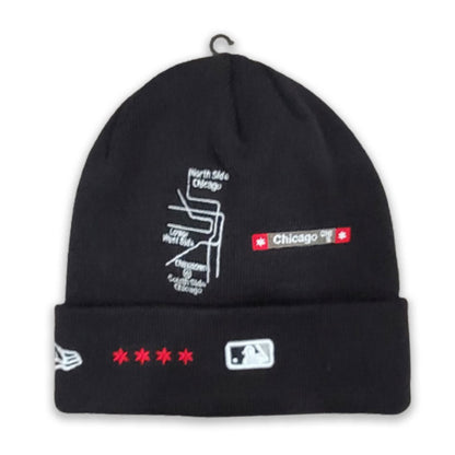 NEW ERA BLACK CHICAGO WHITE SOX CITY TRANSIT SPORTS KNIT