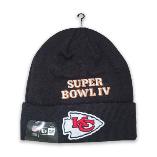 NEW ERA BLACK KANSAS CITY CHIEFS 2X SUPER BOWL CHAMPIONS SPORTS KNIT