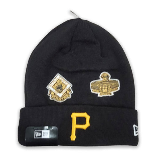 NEW ERA BLACK PITTSBURGH PIRATES 5X WORLD SERIES CHAMPIONS SPORTS KNIT