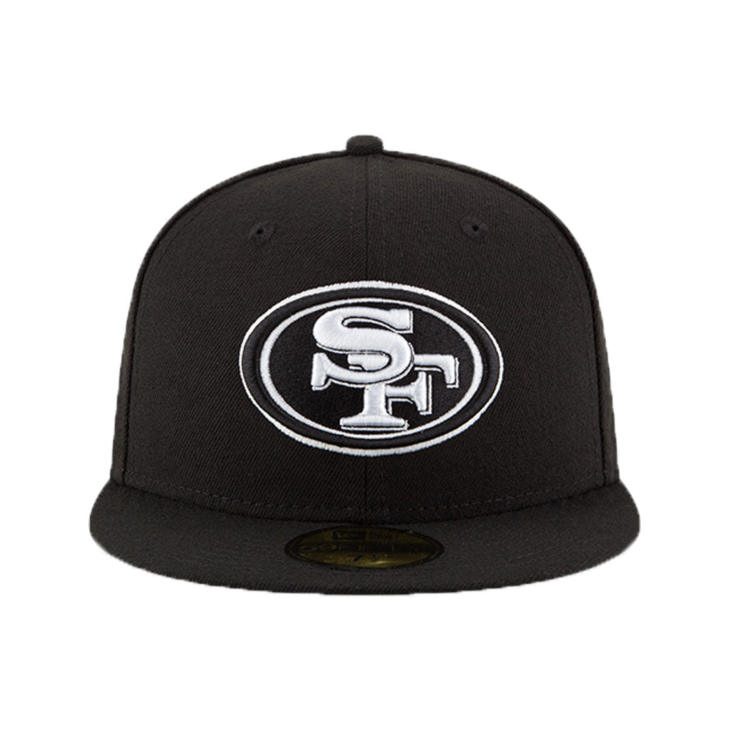 NEW ERA BLACK SAN FRANCISCO 49ERS SUPER BOWL LIV SIDE PATCH 59FIFTY FITTED HAT