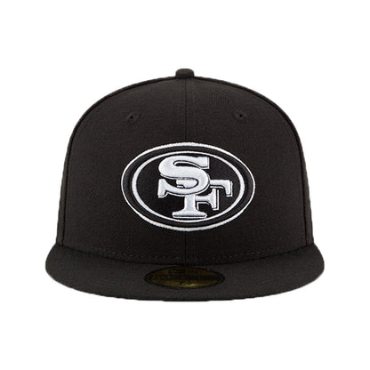 NEW ERA BLACK SAN FRANCISCO 49ERS SUPER BOWL LIV SIDE PATCH 59FIFTY FITTED HAT