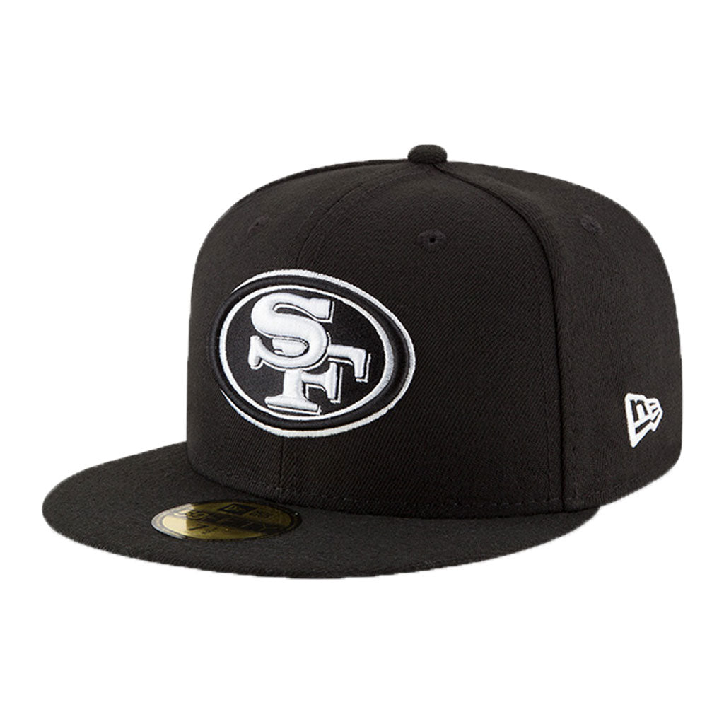 NEW ERA BLACK SAN FRANCISCO 49ERS SUPER BOWL LIV SIDE PATCH 59FIFTY FITTED HAT