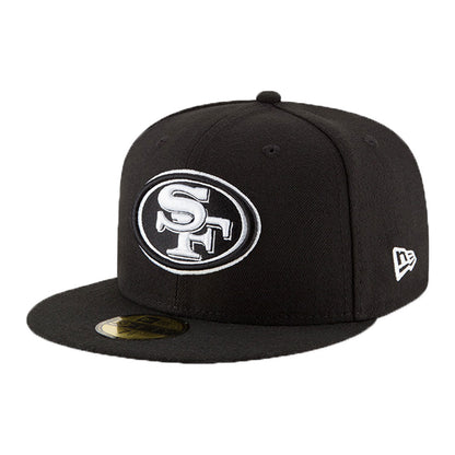 NEW ERA BLACK SAN FRANCISCO 49ERS SUPER BOWL LIV SIDE PATCH 59FIFTY FITTED HAT