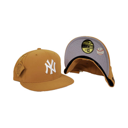 NEW ERA NEW YORK YANKEES PATCHED UP TIMBERLAND HOOK WHEAT 59FIFTY FITTED