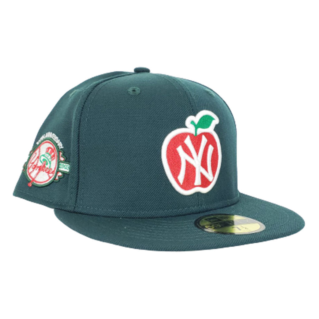 NEW YORK YANKEES DARK GREEN GRAY BOTTOM 100TH ANNIVERSARY BIG APPLE NEW ERA 59FIFTY FITTED
