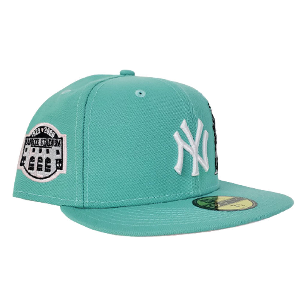 NEW YORK YANKEES MINT GREEN PINK BOTTOM STATUE OF LIBERTY NEW ERA 59FIFTY FITTED HAT