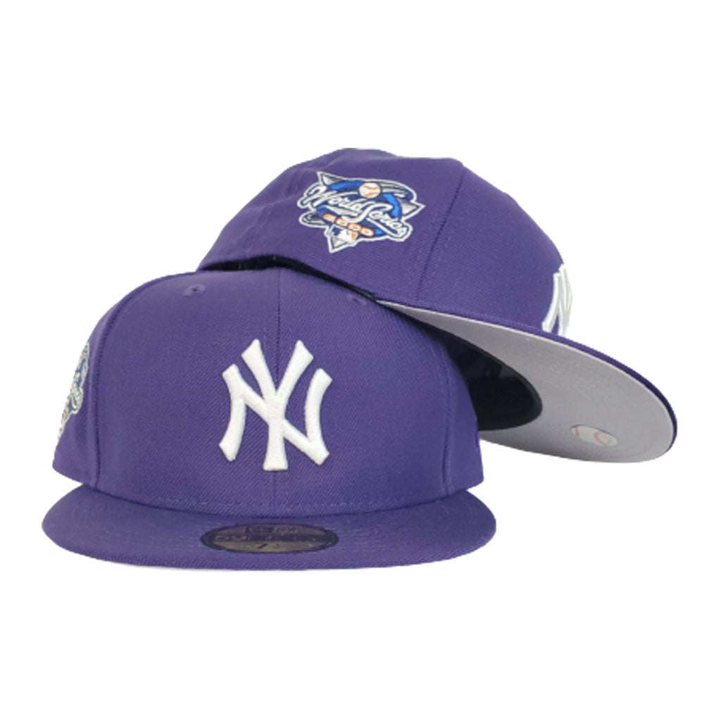 NEW YORK YANKEES PURPLE COOPERSTOWN 2000 WORLD SERIES NEW ERA 59FIFTY FITTED