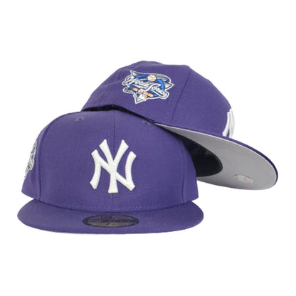 NEW YORK YANKEES PURPLE COOPERSTOWN 2000 WORLD SERIES NEW ERA 59FIFTY FITTED