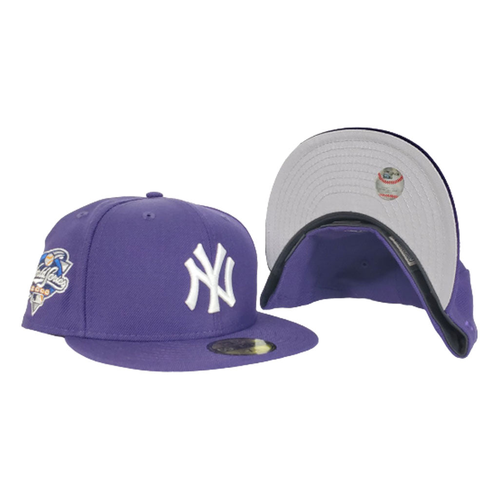 NEW YORK YANKEES PURPLE COOPERSTOWN 2000 WORLD SERIES NEW ERA 59FIFTY FITTED