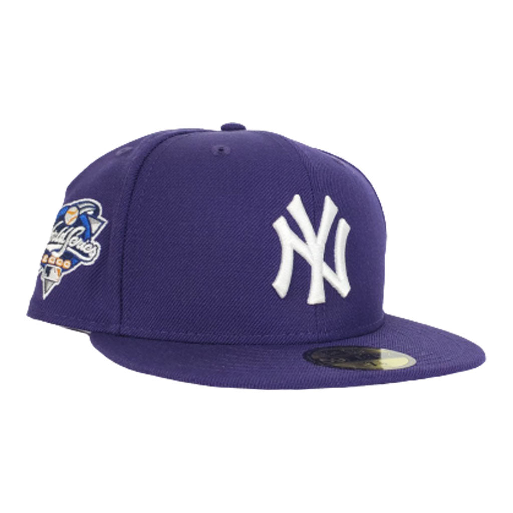 NEW YORK YANKEES PURPLE COOPERSTOWN 2000 WORLD SERIES NEW ERA 59FIFTY FITTED