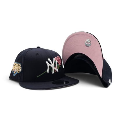 Navy Blue New York Yankees Rose Pink Bottom 2009 World Series Series Side Patch New Era 9Fifty Snapback