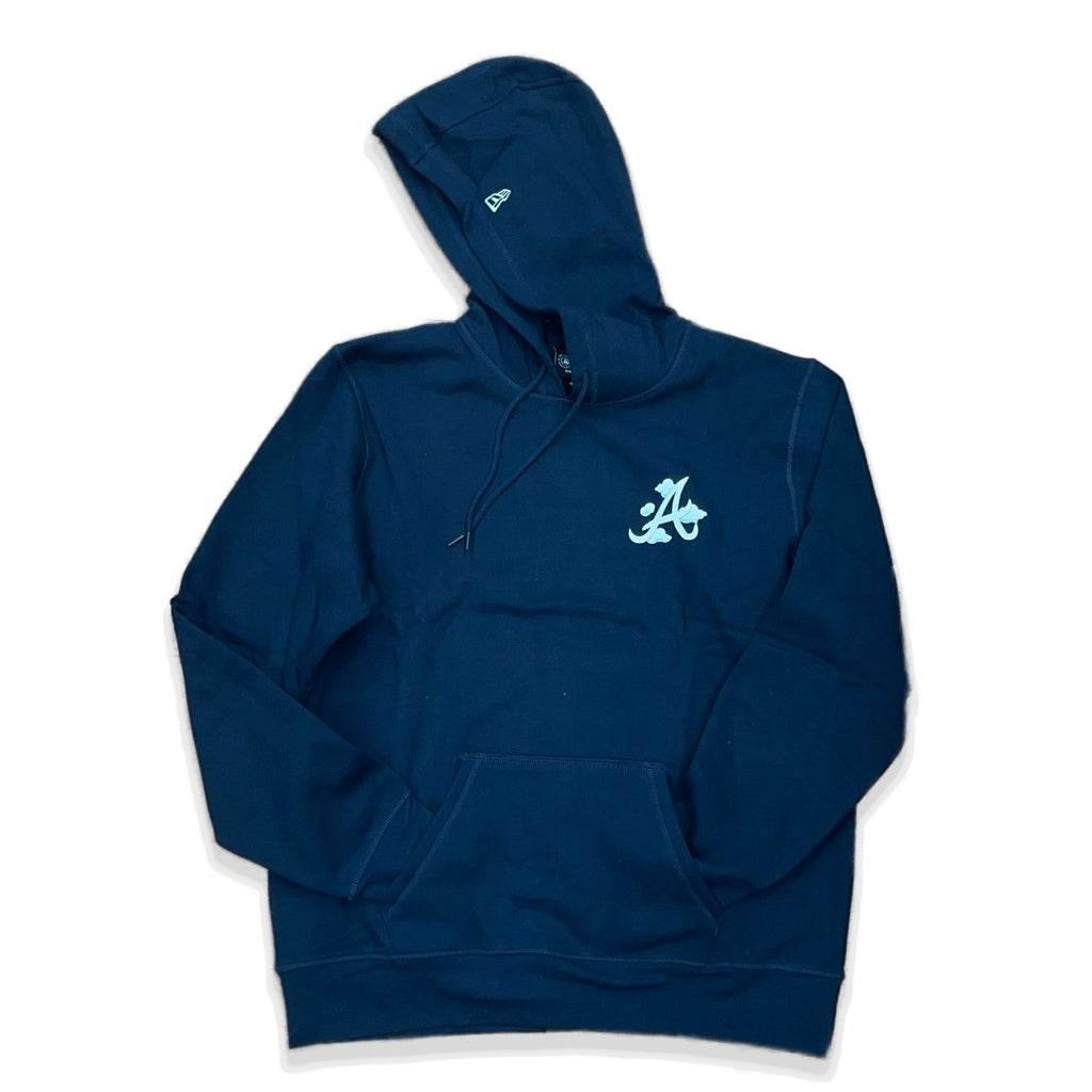 Navy Blue Atlanta Braves Clouds New Era Hoodie