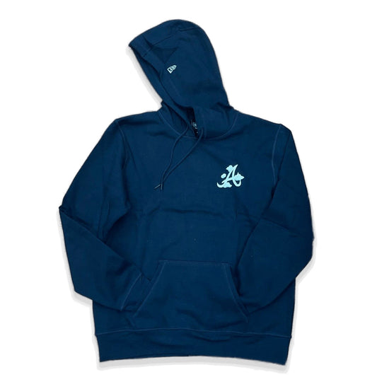 Navy Blue Atlanta Braves Clouds New Era Hoodie