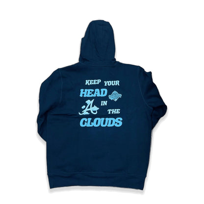 Navy Blue Atlanta Braves Clouds New Era Hoodie