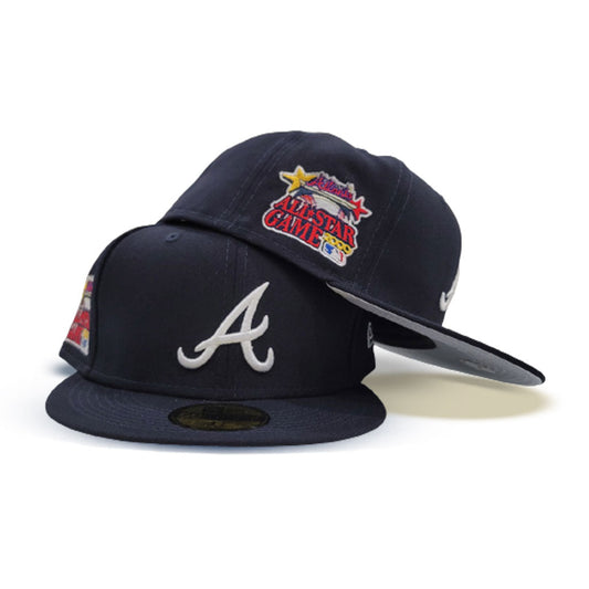 Navy Blue Atlanta Braves Gray Bottom 2000 All Star Game Side Patch New Era 9Fifty Snapback