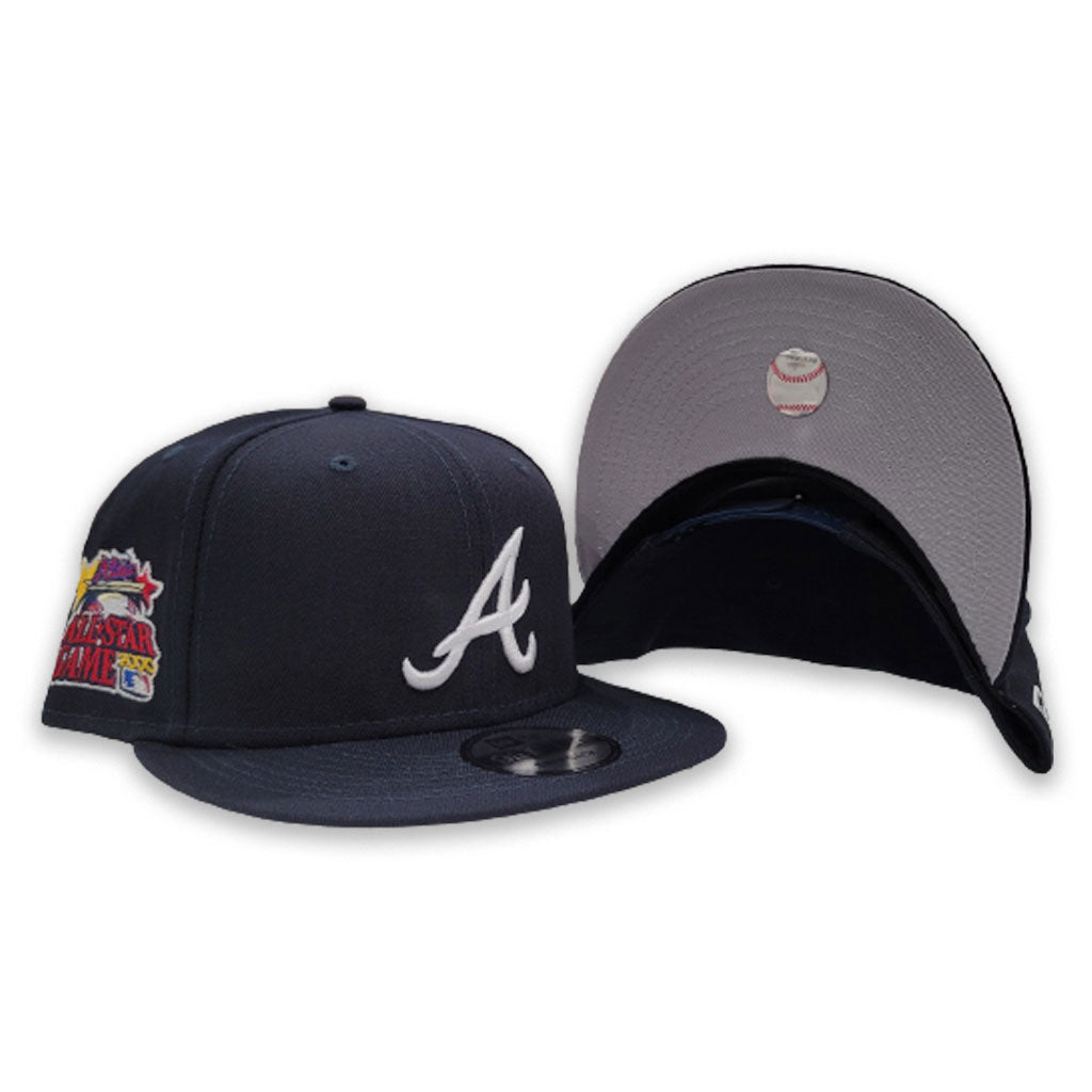 Navy Blue Atlanta Braves Gray Bottom 2000 All Star Game Side Patch New Era 9Fifty Snapback