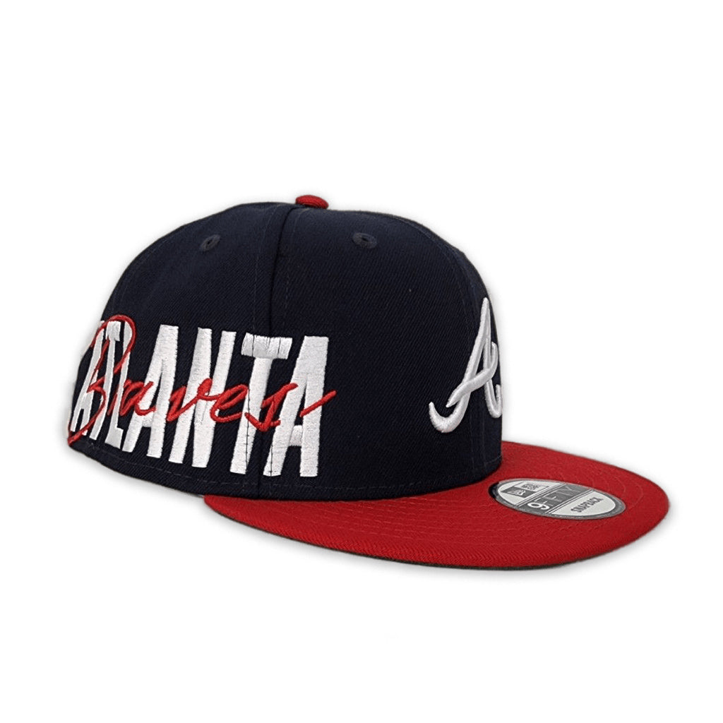 Navy Blue Atlanta Braves Green Bottom New Era 9Fifty Snapback