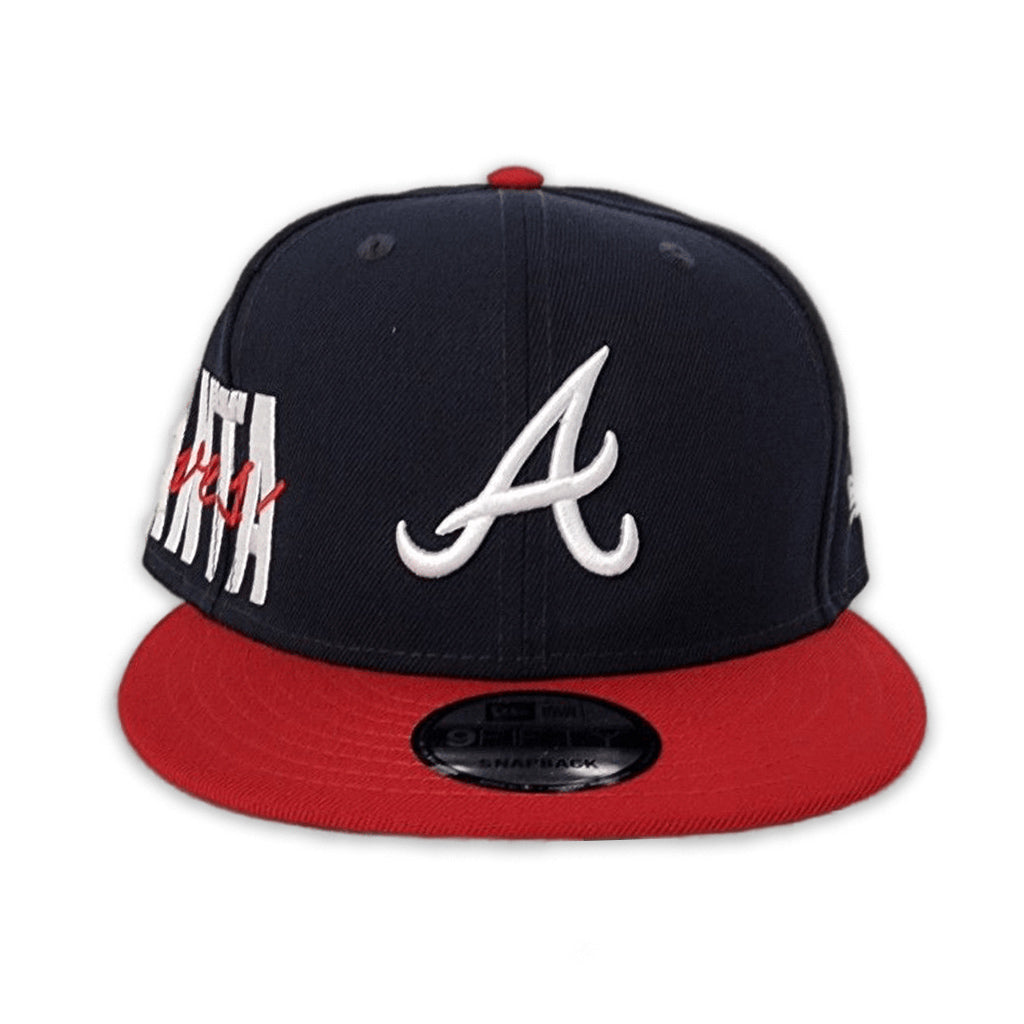 Navy Blue Atlanta Braves Green Bottom New Era 9Fifty Snapback