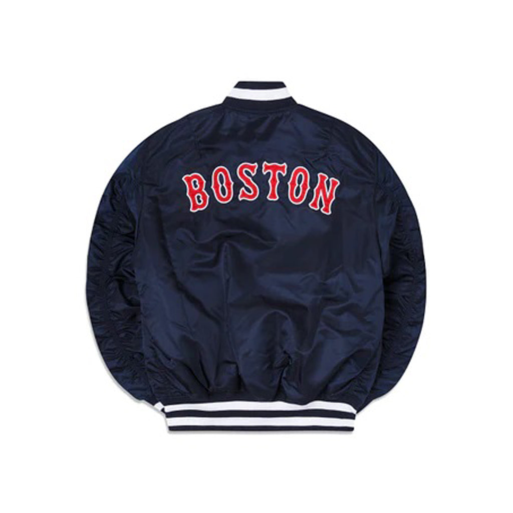 Navy Blue Boston Red Sox Alpha Industries X New Era Reversible MA-1 Bomber Jacket