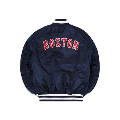 Navy Blue Boston Red Sox Alpha Industries X New Era Reversible MA-1 Bomber Jacket