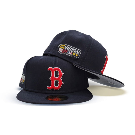 Navy Blue Boston Red Sox Cooperstown 2007 World Series Side Patch New Era 59Fifty Fitted