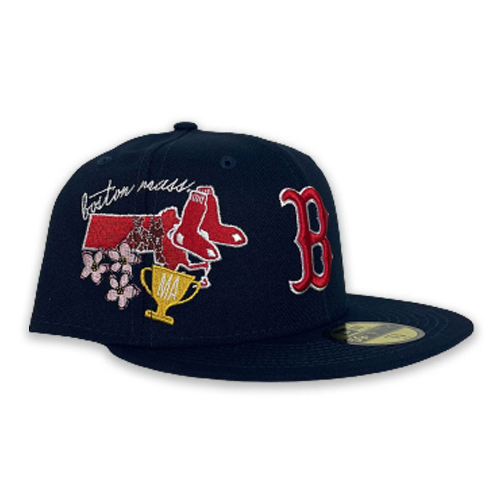 Navy Blue Boston Red Sox Diamondbacks City Patch Gray Bottom New Era 59fifty Fitted