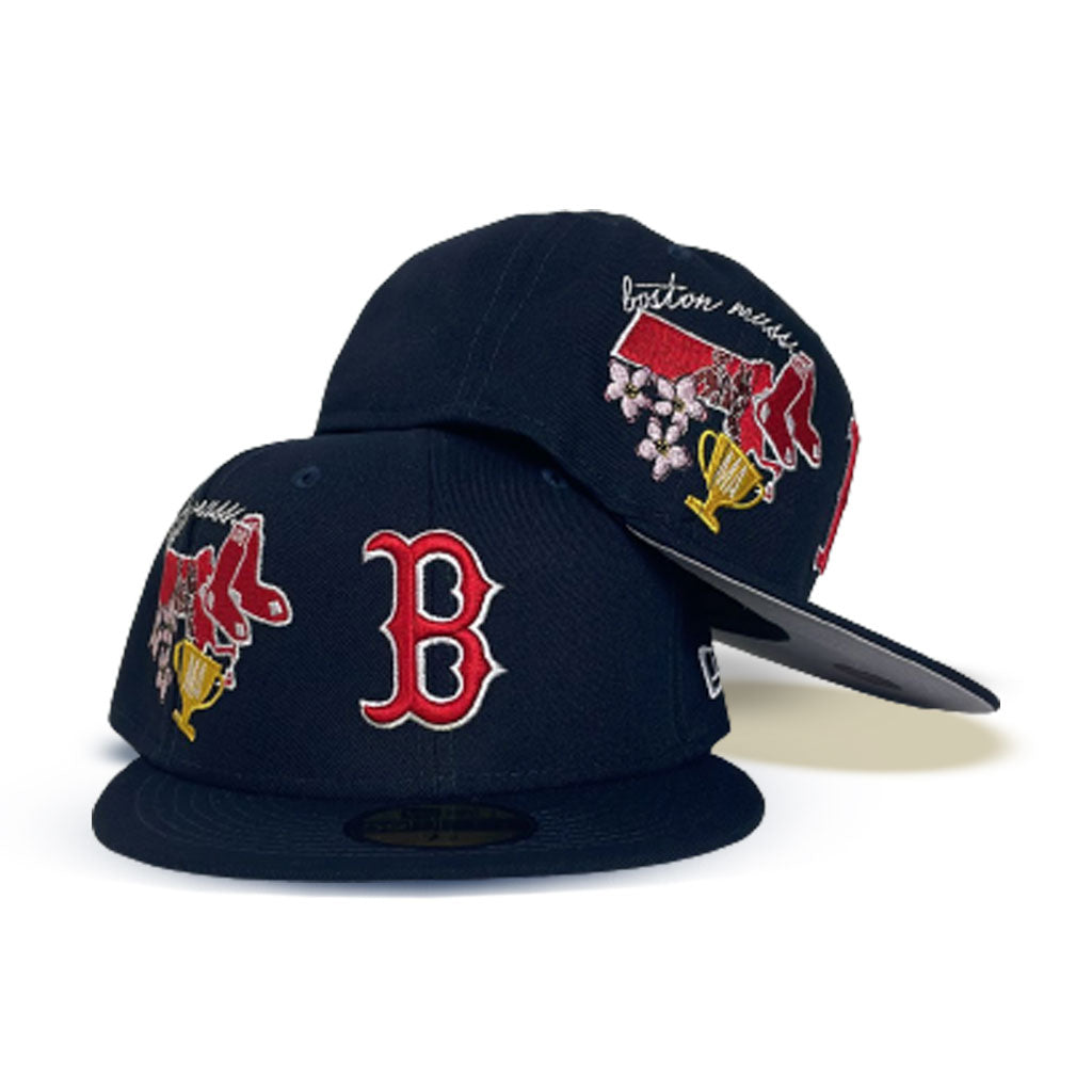 Navy Blue Boston Red Sox Diamondbacks City Patch Gray Bottom New Era 59fifty Fitted