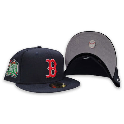 Navy Blue Boston Red Sox Gray Bottom 1999 All Star Game Side Patch New Era 59Fifty Fitted