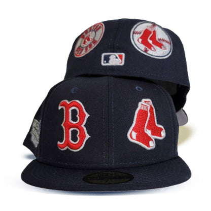 Navy Blue Boston Red Sox Team Patch Pride New Era 59fifty Fitted