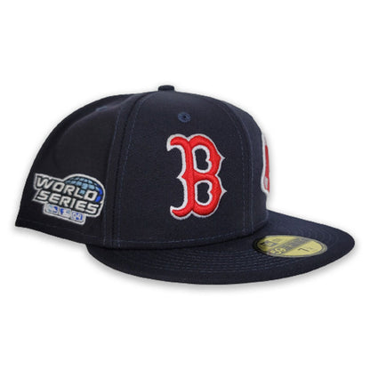 Navy Blue Boston Red Sox Team Patch Pride New Era 59fifty Fitted