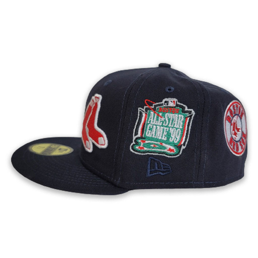 Navy Blue Boston Red Sox Team Patch Pride New Era 59fifty Fitted