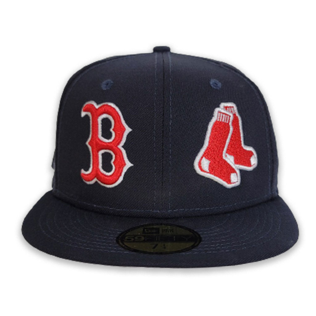 Navy Blue Boston Red Sox Team Patch Pride New Era 59fifty Fitted