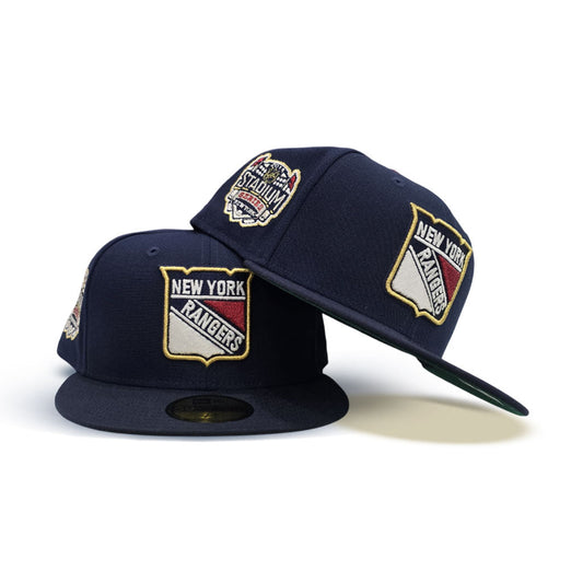 Navy Blue Glow In The Dark New York Rangers Green Bottom 2014 Stadium Series New York Side Patch New Era 59Fifty Fitted